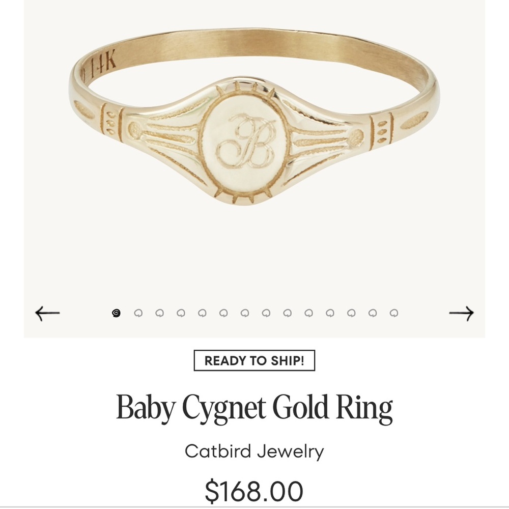 catbird baby cygnet ring